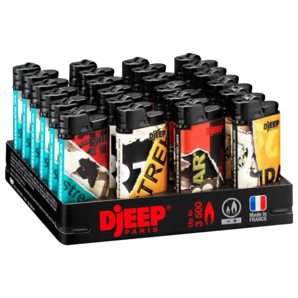 Barquette De 24 Briquets Djeep Assortis - Ripped Paper 3 Barquette De 24 Briquets Djeep Assortis - Ripped Paper