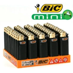 Boite De 50 Briquets Mini BIC - Gold