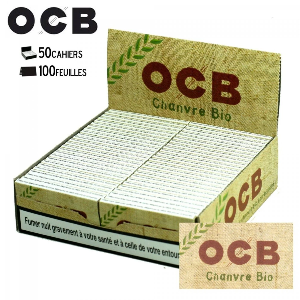 Boite De 50 Paquets OCB Chanvre Bio (Regular) 3 Boite De 50 Paquets OCB Chanvre Bio (Regular)