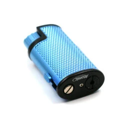 Briquet Turbo Métal Avec Perce Cigare Intégrer - Bleu -Fournitures Pour Fumeurs briquet turbo metal avec perce cigare integrer bleu 2