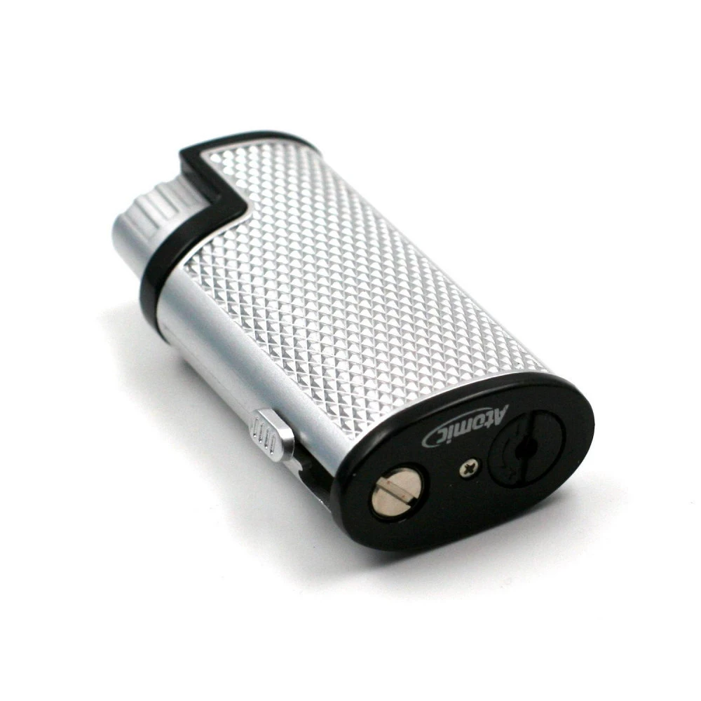 Briquet Turbo Métal Avec Perce Cigare Intégrer – Gris 5 Briquet Turbo Métal Avec Perce Cigare Intégrer – Gris – Image 3