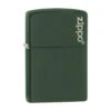 Briquet Zippo Logo - Vert Mat