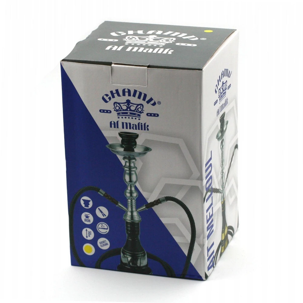 Chicha Al Malik - Double Tuyaux - Argent 4 Chicha Al Malik - Double Tuyaux - Argent – Image 2