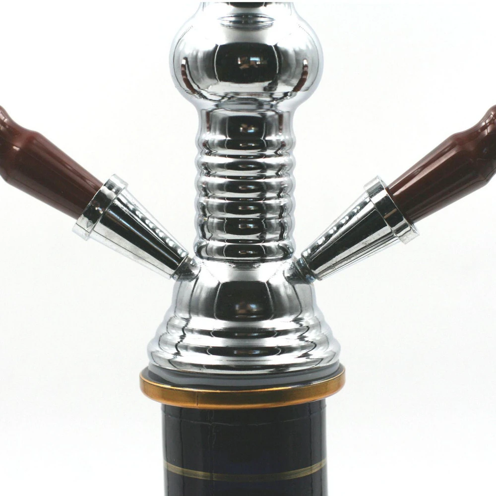 Chicha Al Malik - Double Tuyaux - Argent 6 Chicha Al Malik - Double Tuyaux - Argent – Image 4