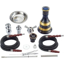 Chicha Al Malik - Double Tuyaux - Or 11 Chicha Al Malik - Double Tuyaux - Or -Fournitures Pour Fumeurs chicha al malik double tuyaux or 4