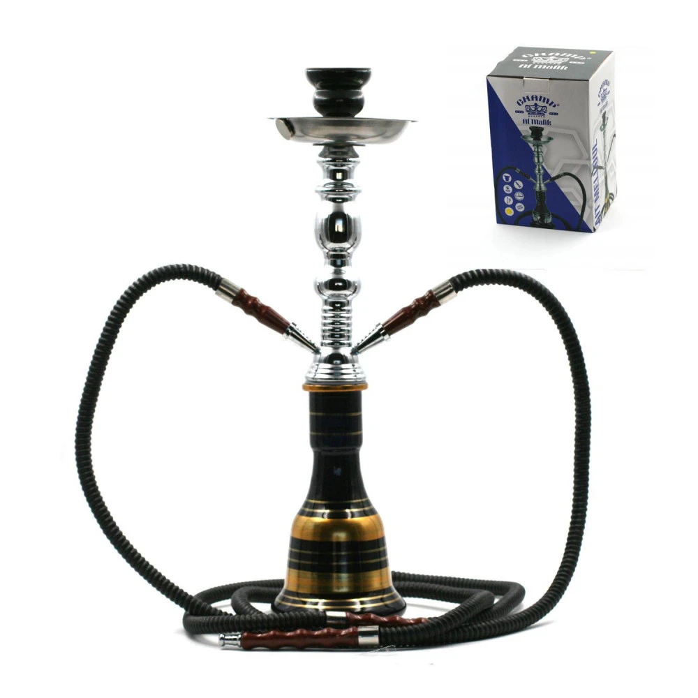 Chicha Al Malik - Double Tuyaux - Or 3 Chicha Al Malik - Double Tuyaux - Or