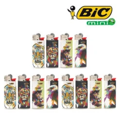 Lot De 12 Briquets BIC J25 - Collection ANIMALS DRAWING