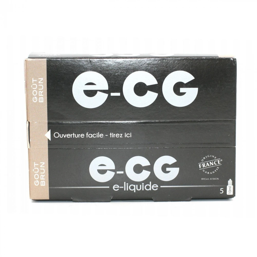 Lot De 5 Flacons E-CG - Goût Brun 0 Mg/ml 5 Lot De 5 Flacons E-CG - Goût Brun 0 Mg/ml – Image 3