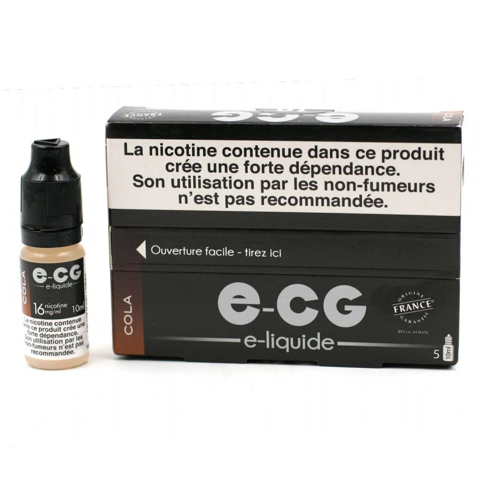 Lot De 5 Flacons E-CG - Goût Cola 16 Mg/ml 3 Lot De 5 Flacons E-CG - Goût Cola 16 Mg/ml