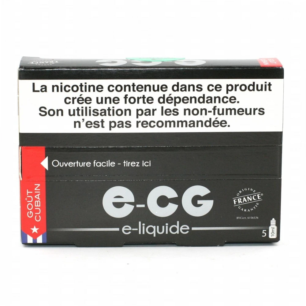 Lot De 5 Flacons E-CG - Goût Cubain 3 Mg/ml 4 Lot De 5 Flacons E-CG - Goût Cubain 3 Mg/ml – Image 2