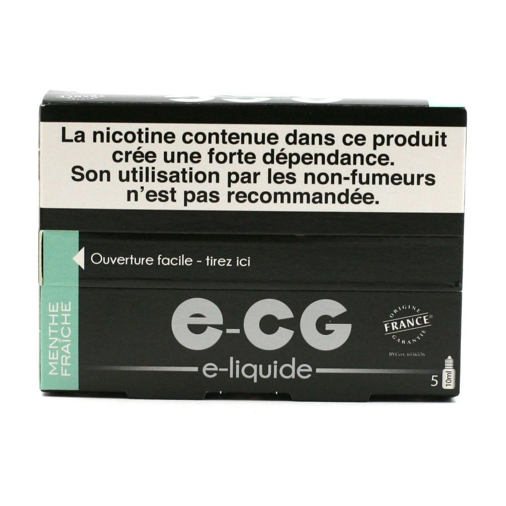 Lot De 5 Flacons E-CG - Goût Menthe Fraîche 3 Mg/ml 4 Lot De 5 Flacons E-CG - Goût Menthe Fraîche 3 Mg/ml – Image 2