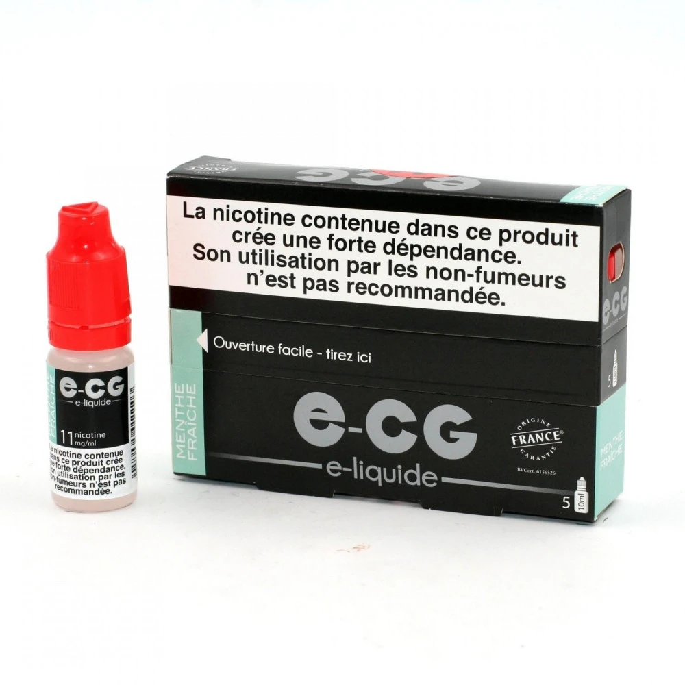 Lot De 5 Flacons E-CG - Menthe Fraîche 11 Mg/ml 3 Lot De 5 Flacons E-CG - Menthe Fraîche 11 Mg/ml