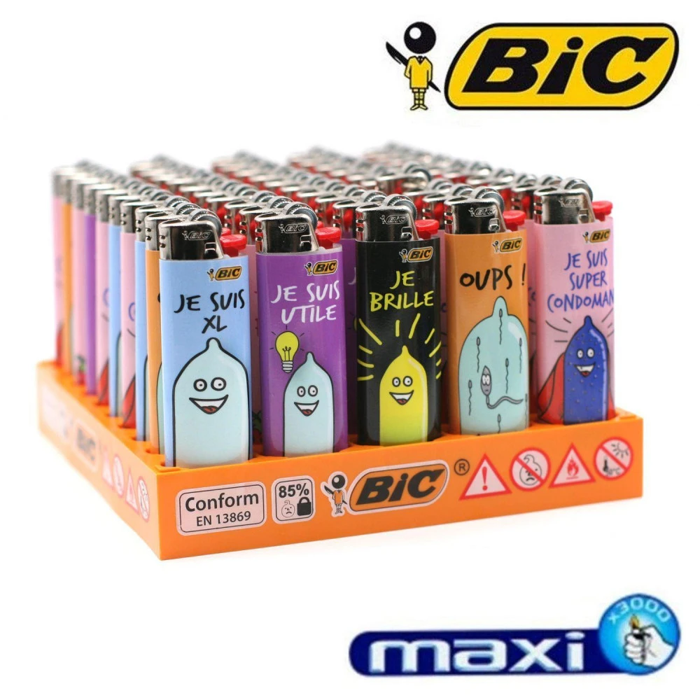 Lot De 50 Briquets BIC MAXI J26 - Condom Power 3 Lot De 50 Briquets BIC MAXI J26 - Condom Power