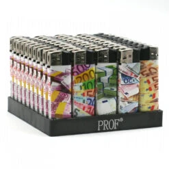 Lot De 50 Briquets Electronique - Euros Bank -Fournitures Pour Fumeurs lot de 50 briquets electronique euros bank 1