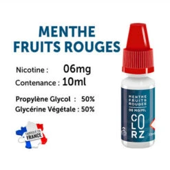 Vap Nation Colorz Lot De 5 Liquides - Menthe Fruits Rouges 6 Mg