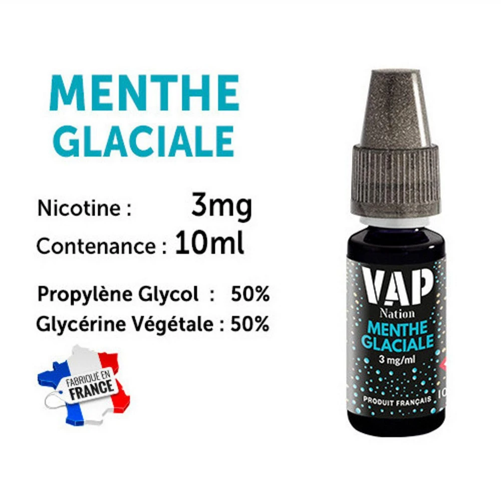 Vap Nation Lot De 5 Liquides - Menthe Glaciale 3 Mg 3 Vap Nation Lot De 5 Liquides - Menthe Glaciale 3 Mg