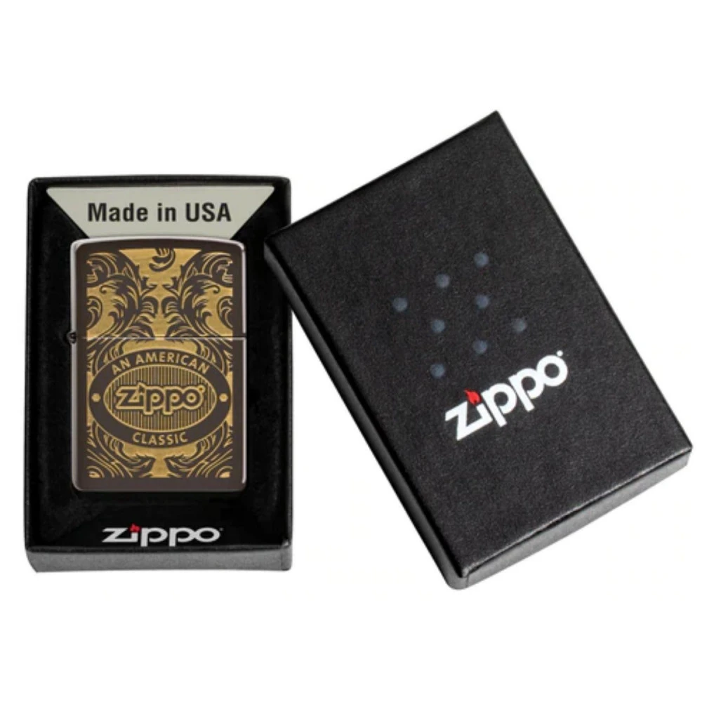 Zippo Design Scroll Art Déco Marron 60005290 4 Zippo Design Scroll Art Déco Marron 60005290 – Image 2
